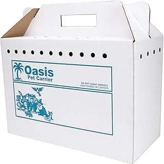 Disposable Cardboard Pet Carrier 12/Case | Sturdy Corrugated Cardboard Carrier
