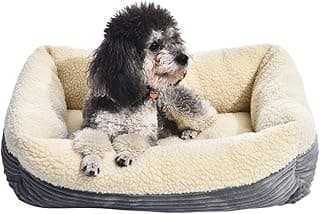 Amazon Basics 24-Inch Machine Washable Self Warming Pet Bed For Cat or Dog, Rectangle, Grey, 24"L x 20"W x 7"H