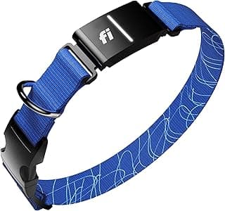 New Fi Series 3+ Smart Dog Tracker Collar [6 Month Membership Included] GPS Tracker for Dogs with Health & Behavior Monitoring, Escape Alerts, Waterproof, LED, Apple Watch Compatible (Blue, Large)