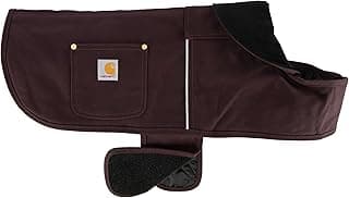 Carhartt Firm Duck Dog Chore Coat, Insulated Weather Resistant Jacket for Cold and Windy Conditions, Deep Wine, Small