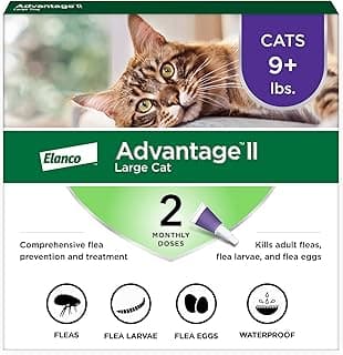Advantage II Large Cat Vet-Recommended Flea Treatment & Prevention | Cats Over 9 lbs. | 2-Month Supply