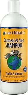 earthbath, Oatmeal & Aloe Dog Shampoo - Oatmeal Shampoo for Dogs, Itchy, Dry Skin Relief, Dog Wash, Made in USA, Cruelty Free Pet Shampoos - Vanilla & Almond, 16 Oz (1 Pack)